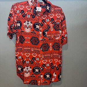MLB HOUSTON ASTROS Day of the Dead Aloha Hawaiian Shirt - World Series Champs M